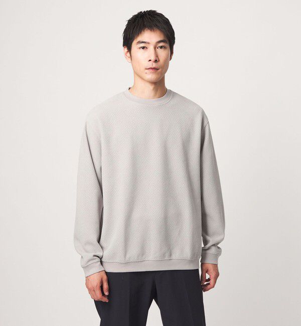 UNITED ARROWS green label relaxing「モール ジャガード クルーネック 長袖 カットソー」|Tシャツ・カットソー|