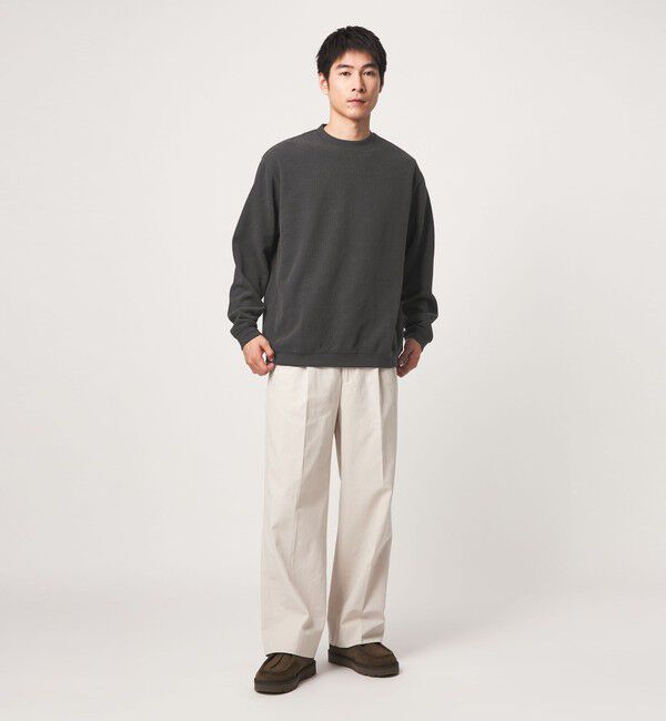 UNITED ARROWS green label relaxing「モール ジャガード クルーネック 長袖 カットソー」|Tシャツ・カットソー|