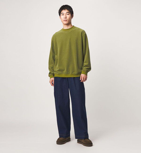 UNITED ARROWS green label relaxing「モール ジャガード クルーネック 長袖 カットソー」|Tシャツ・カットソー|