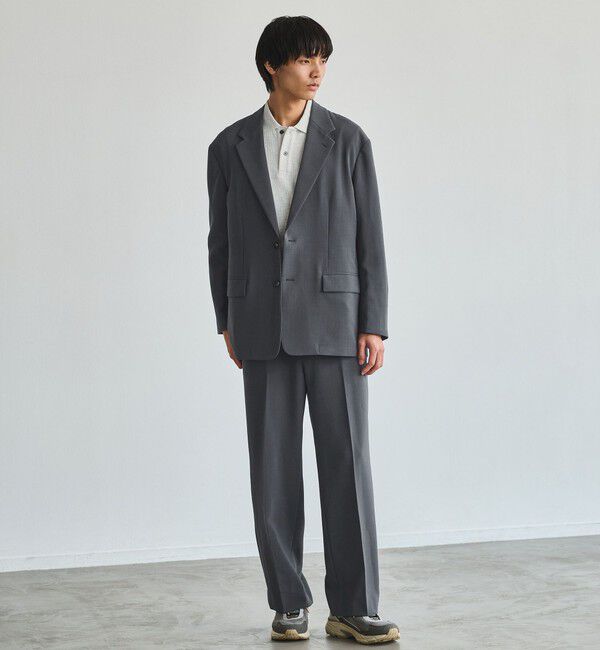 UNITED ARROWS green label relaxing「ダブルクロス ルーズ ジャケット -2WAYストレッチ-」|テーラードジャケット|