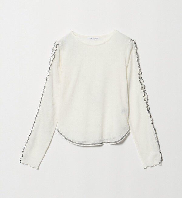 BEAUTY&YOUTH UNITED ARROWS「コットンナイロン ジャガード フリル プルオーバー ウォッシャブル」|Tシャツ・カットソー|