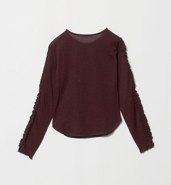 BEAUTY&YOUTH UNITED ARROWS「コットンナイロン ジャガード フリル プルオーバー ウォッシャブル」|Tシャツ・カットソー|