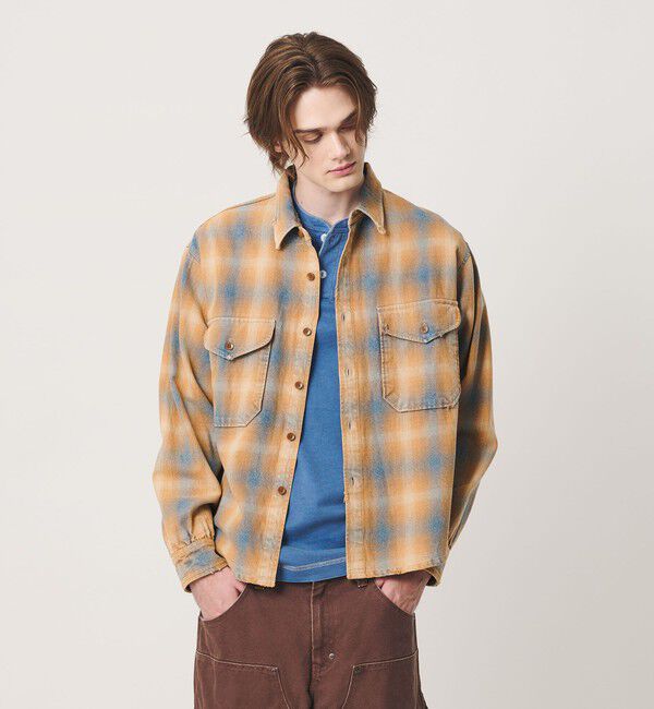 California General Store「＜PENDLETON &times; CGS.＞ダメージ ネル チェック シャツ」|シャツ・ブラウス|BEIGE