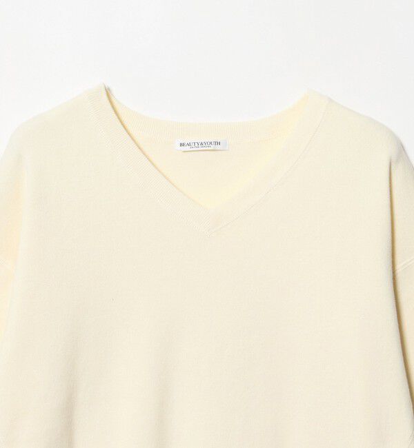 BEAUTY&YOUTH UNITED ARROWS「ソフトコットン Vネック スムース ニットプルオーバー ウォッシャブル」|ニット・セーター|