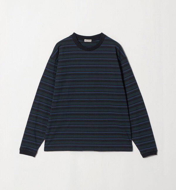 BEAUTY&YOUTH UNITED ARROWS「ラフィー マルチ ボーダー クルーネック カットソー」|Tシャツ・カットソー|NAVY