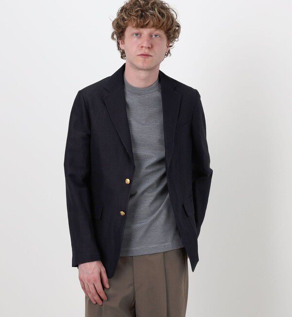 TOMORROWLAND MENS「ラミーコットンシルクドビークロス シングルブレステッド3Bジャケット」|テーラードジャケット|