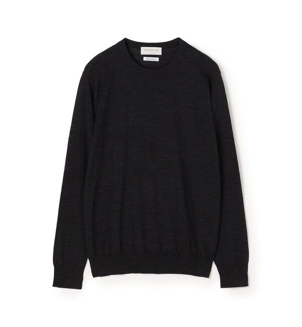 TOMORROWLAND MENS「TOMORROWLAND tricot スーパーファインメリノウール クルーネックニット S-WOOL」|ニット・セーター|17 チャコールグレー