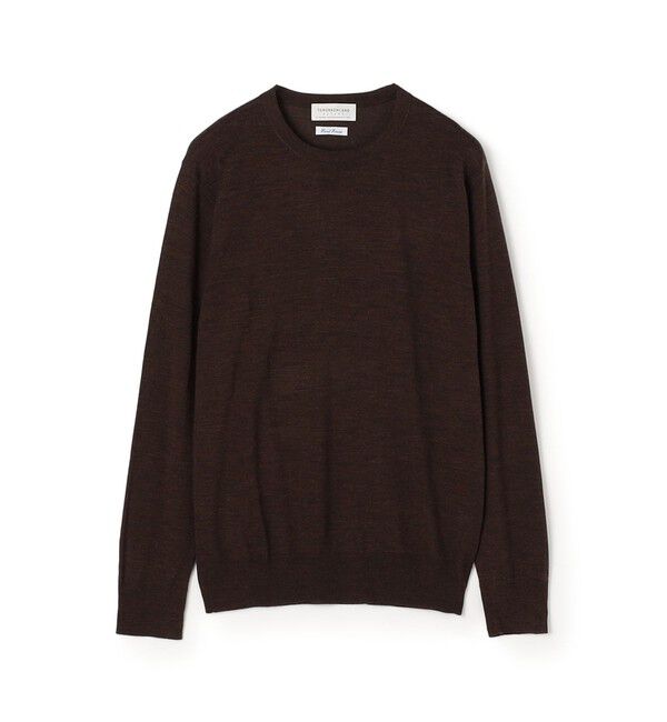TOMORROWLAND MENS「TOMORROWLAND tricot スーパーファインメリノウール クルーネックニット S-WOOL」|ニット・セーター|47 ブラウン