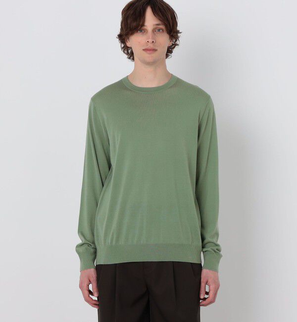 TOMORROWLAND MENS「TOMORROWLAND tricot スーパーファインメリノウール クルーネックニット S-WOOL」|ニット・セーター|