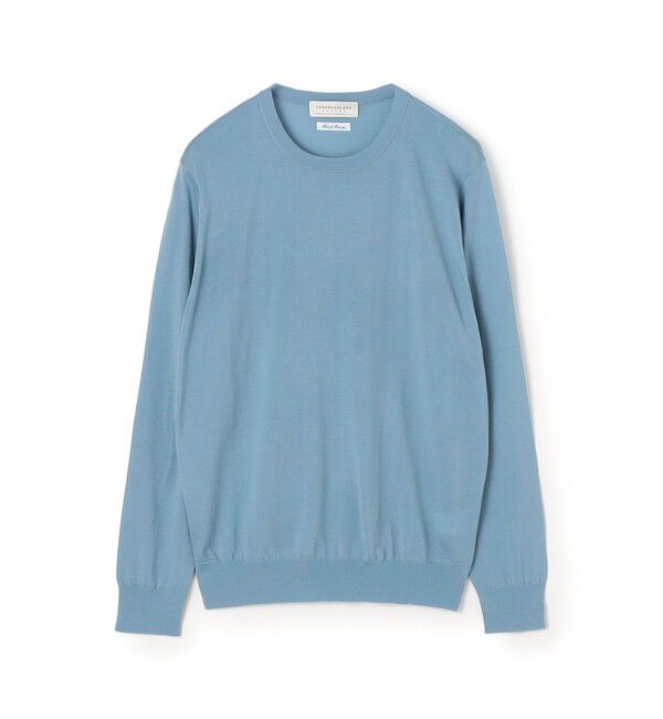TOMORROWLAND MENS「TOMORROWLAND tricot スーパーファインメリノウール クルーネックニット S-WOOL」|ニット・セーター|63 ライトブルー