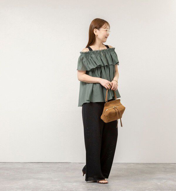 NOLLEY'S sophi「《セットアップ対応》【BECシリーズ】ウォッシャブルシアーローンオフショルブラウス」|シャツ・ブラウス|