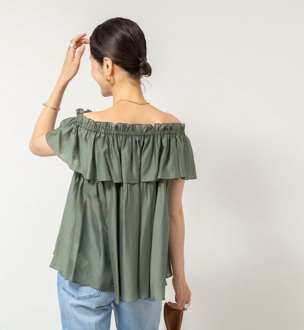 NOLLEY'S sophi「《セットアップ対応》【BECシリーズ】ウォッシャブルシアーローンオフショルブラウス」|シャツ・ブラウス|