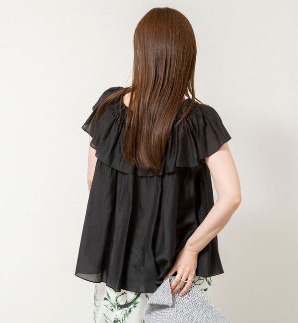 NOLLEY'S sophi「《セットアップ対応》【BECシリーズ】ウォッシャブルシアーローンオフショルブラウス」|シャツ・ブラウス|