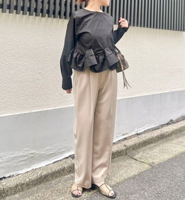 NOLLEY'S「ウォッシャブルシャンブレーツイルワイドパンツ」|その他|