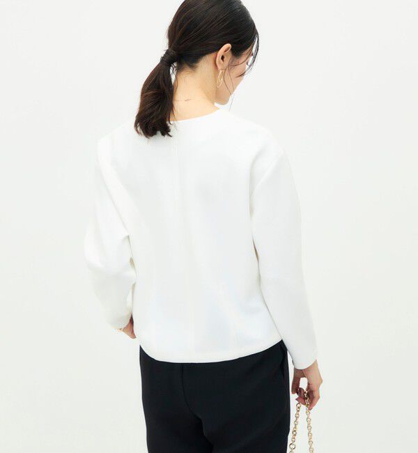NOLLEY'S「《UVカット/接触冷感/セットアップ対応》ウォッシャブルダンボールキーネックプルオーバー」|Tシャツ・カットソー|