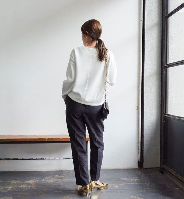 NOLLEY'S「《UVカット/接触冷感/セットアップ対応》ウォッシャブルダンボールキーネックプルオーバー」|Tシャツ・カットソー|