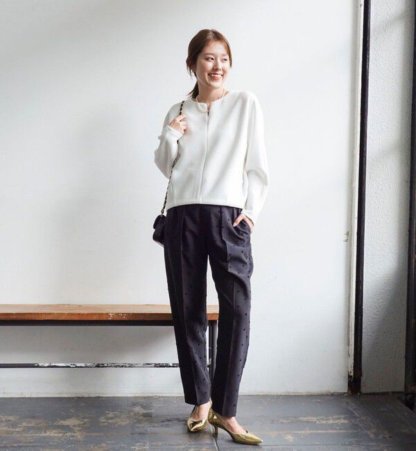 NOLLEY'S「《UVカット/接触冷感/セットアップ対応》ウォッシャブルダンボールキーネックプルオーバー」|Tシャツ・カットソー|
