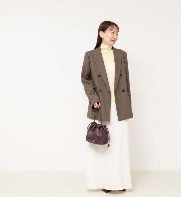 NOLLEY'S sophi「ウォッシャブルダブルマットサテンナロースカート」|スカート|