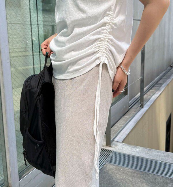 fredy emue「シャーリングノースリーブカットソー」|Tシャツ・カットソー|