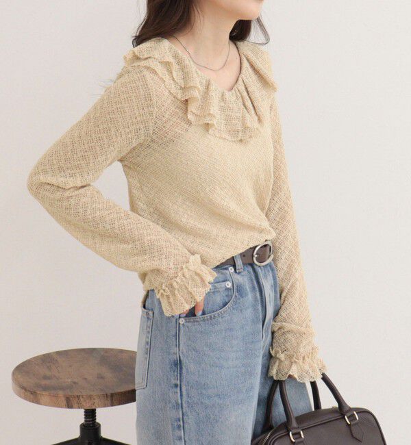 fredy emue「レースラッフルロンＴシャツ」|Tシャツ・カットソー|