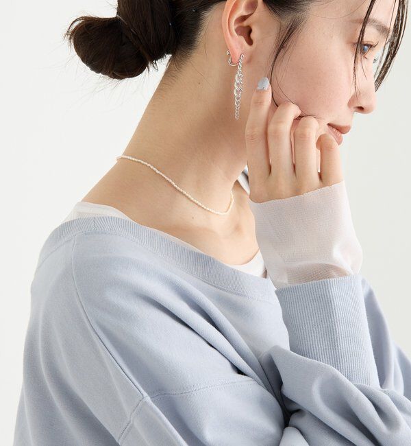  「【女性らしさを引き立てる】チェーンイヤリング」|ブローチ・コサージュ|
