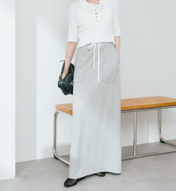  「【4サイズ展開】スウェットロングスカート」|スカート|