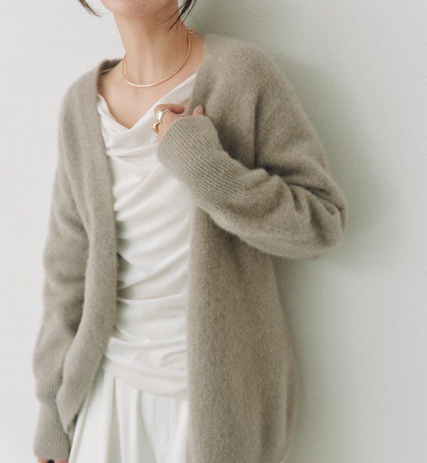  「ヘアリーヤーンニュアンスカーデ」|カーディガン|