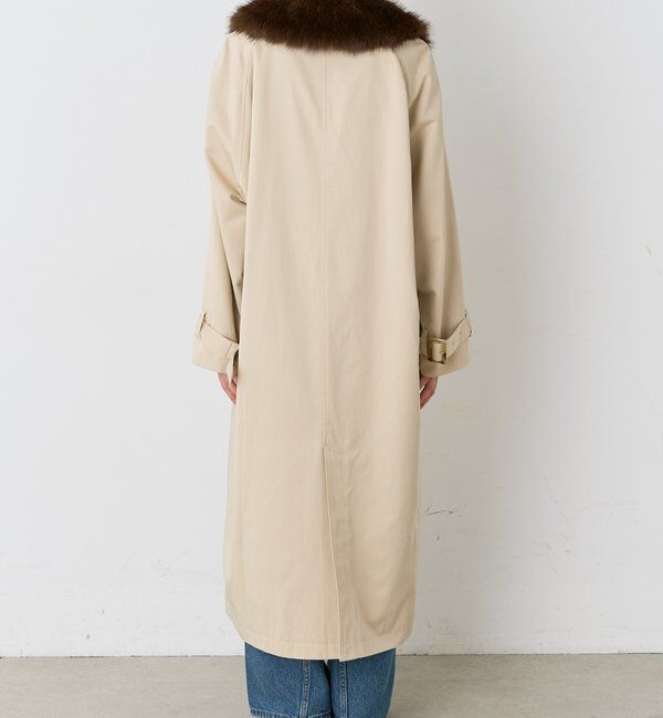  「【A・MONN】ファー付きオープンカラーコート」|その他|