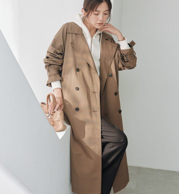  「【A・MONN】ファー付きオープンカラーコート」|その他|