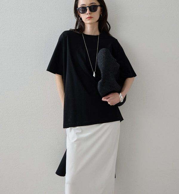  「【HERITANOVUM】ロングテールTシャツ」|Tシャツ・カットソー|ブラック