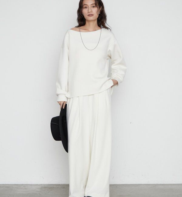  「《着心地抜群/ヘルシーに華奢見え》【JAPAN MADE】オフショルプルオーバー」|Tシャツ・カットソー|