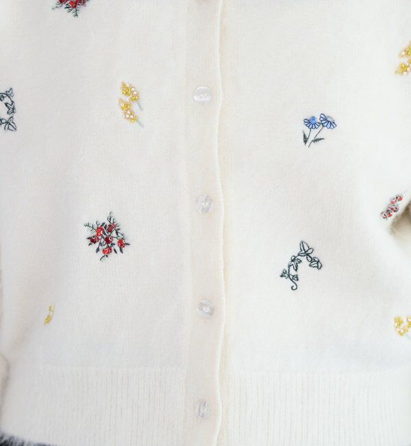 「刺繍ビジューカーディガン」|カーディガン|