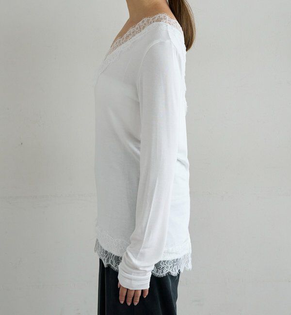  「レースドッキングカットソー」|Tシャツ・カットソー|