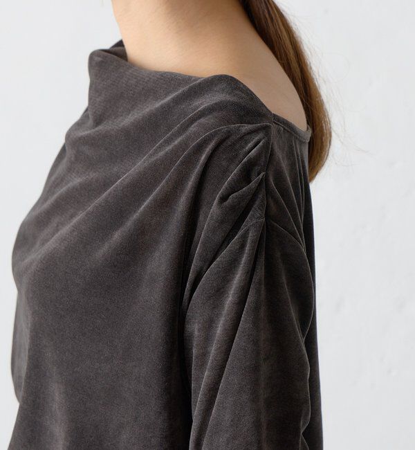 「ドレープベロアカットソー」|Tシャツ・カットソー|