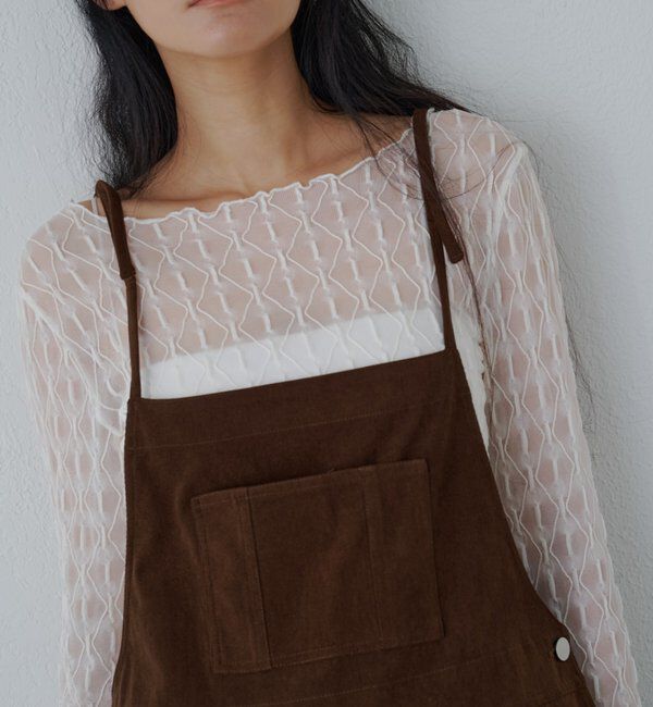 「ストレッチレースカットソー」|Tシャツ・カットソー|