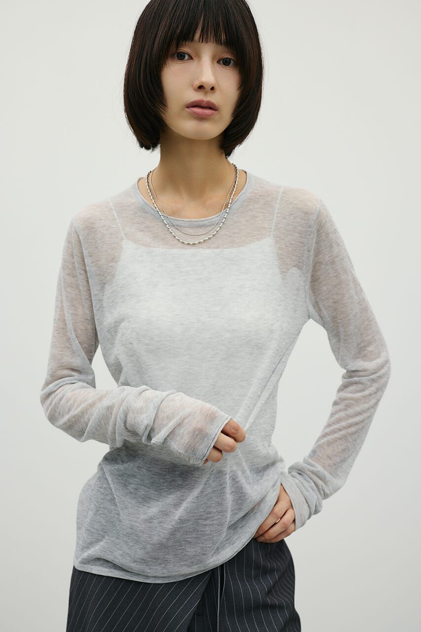 STYLEMIXER「シアースキンニットトップ」|ニット・セーター|