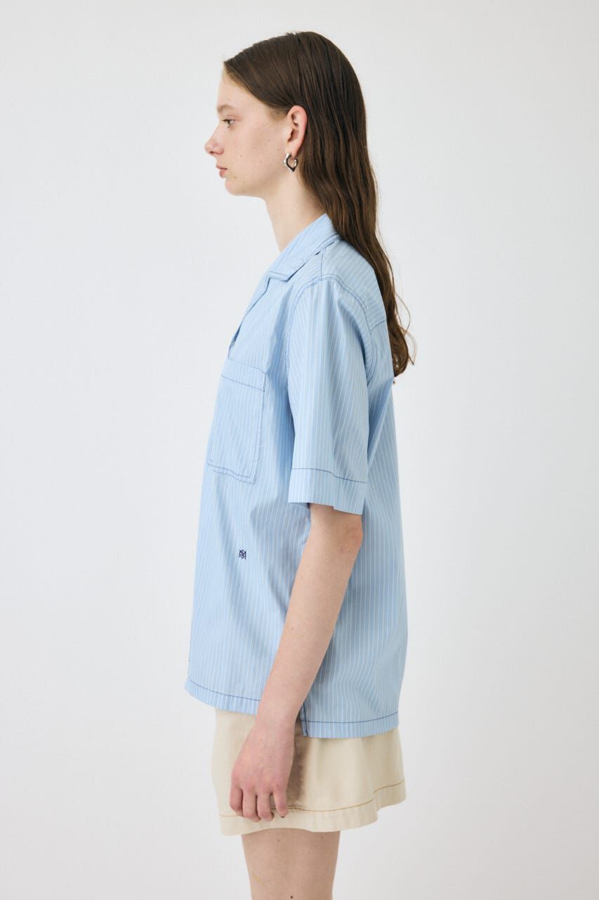 MOUSSY「OPEN COLLAR シャツ」|シャツ・ブラウス|