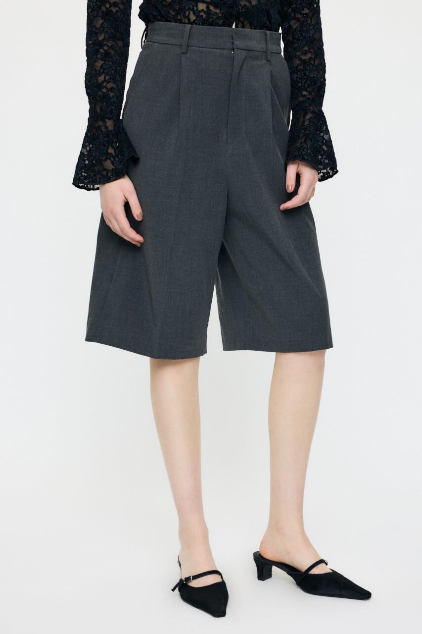 MOUSSY「TUCK WIDE HALF パンツ」|その他|C.GRY