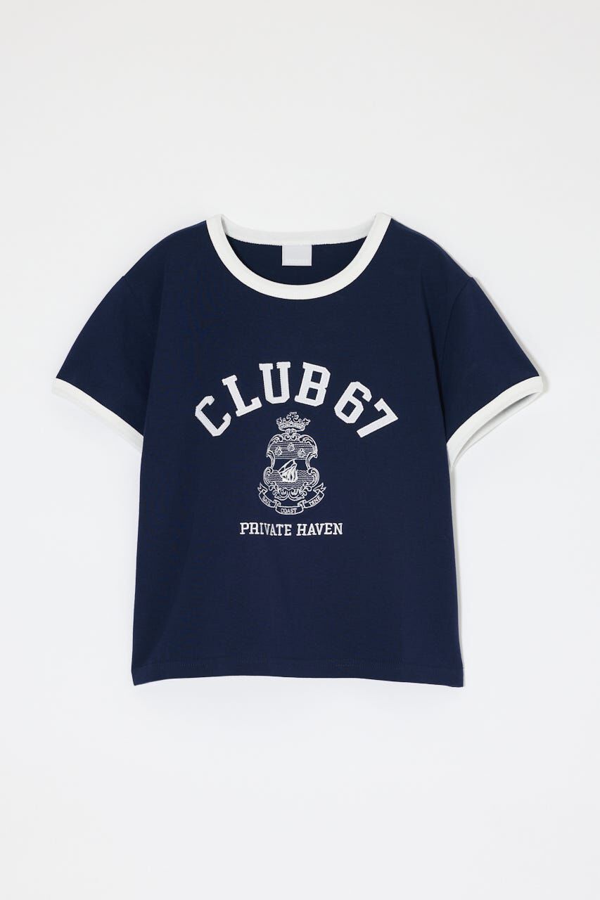 MOUSSY「CLUB 67 RINGER TEE」|Tシャツ・カットソー|NVY