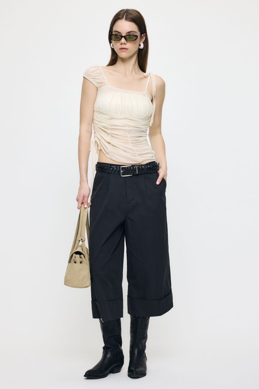 MOUSSY「ASYMMETRY GATHER トップス」|タンクトップ|