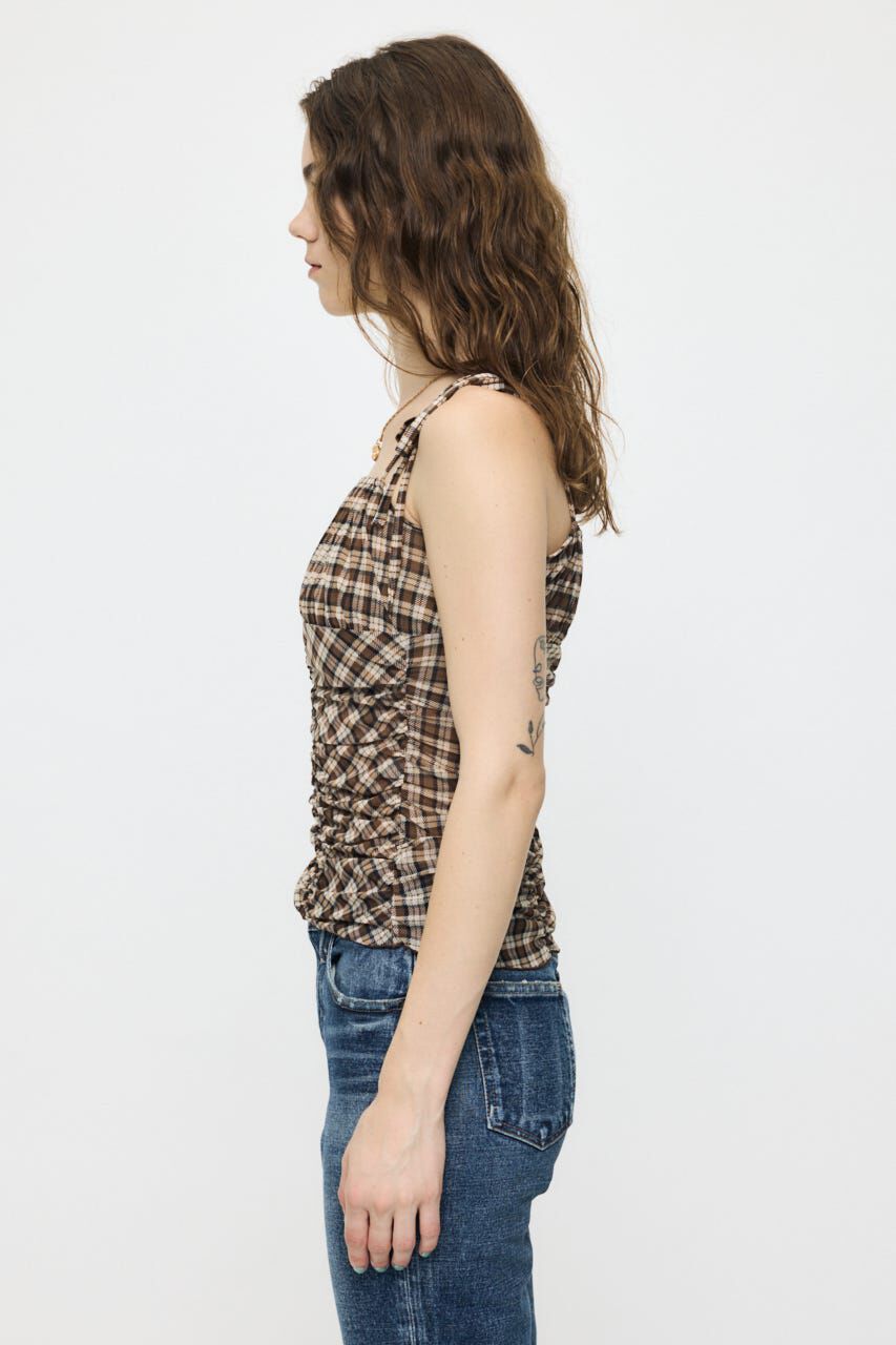 MOUSSY「ASYMMETRY GATHER トップス」|タンクトップ|