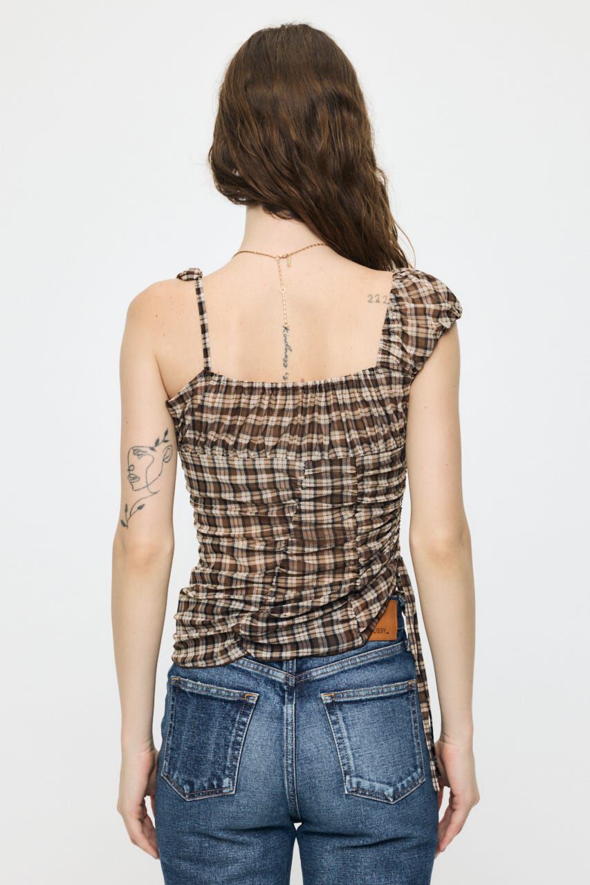 MOUSSY「ASYMMETRY GATHER トップス」|タンクトップ|