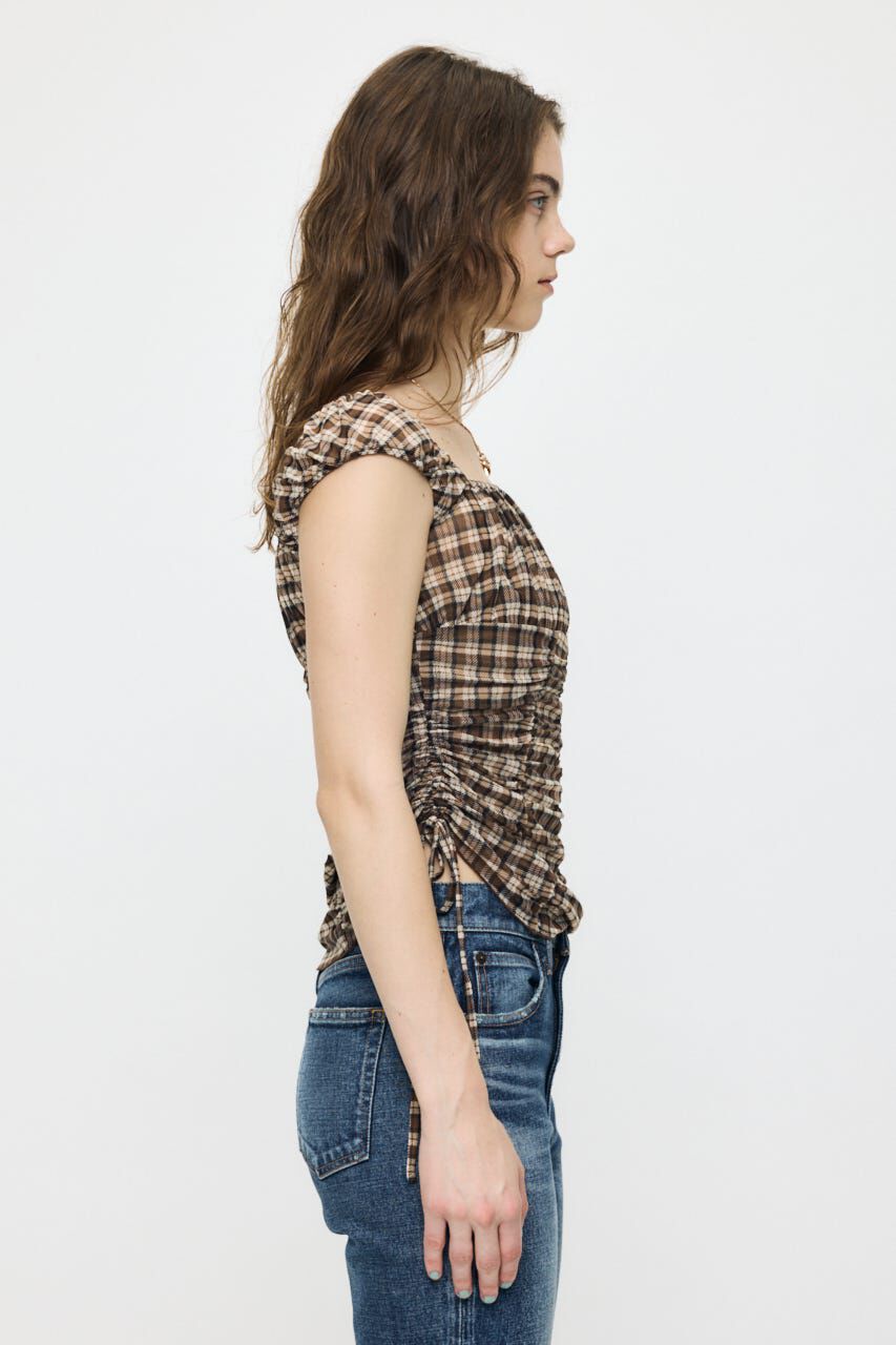 MOUSSY「ASYMMETRY GATHER トップス」|タンクトップ|