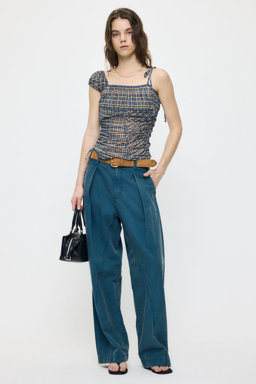 MOUSSY「ASYMMETRY GATHER トップス」|タンクトップ|