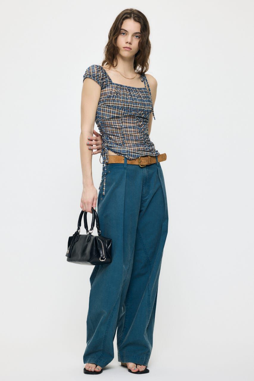 MOUSSY「ASYMMETRY GATHER トップス」|タンクトップ|