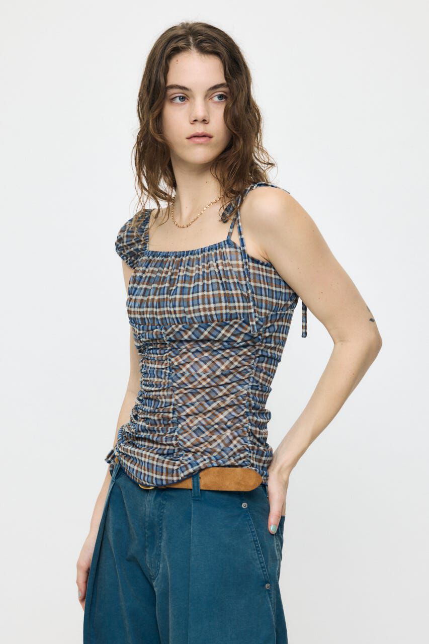 MOUSSY「ASYMMETRY GATHER トップス」|タンクトップ|