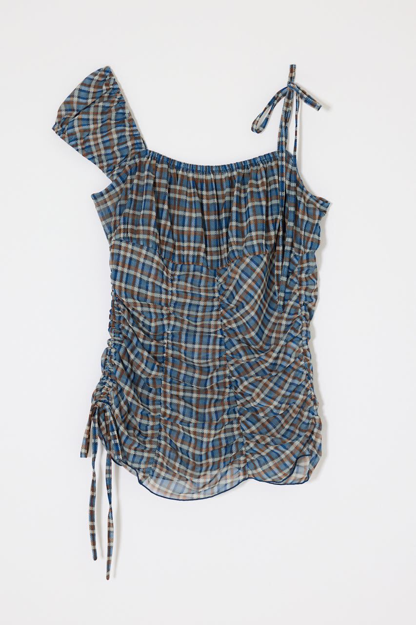MOUSSY「ASYMMETRY GATHER トップス」|タンクトップ|