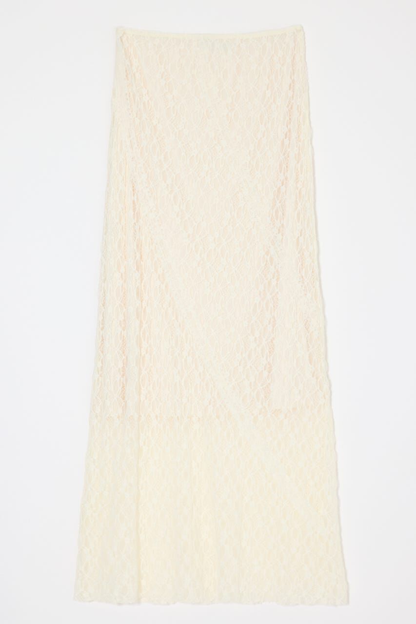 MOUSSY「SHEER LACE LONG スカート」|スカート|