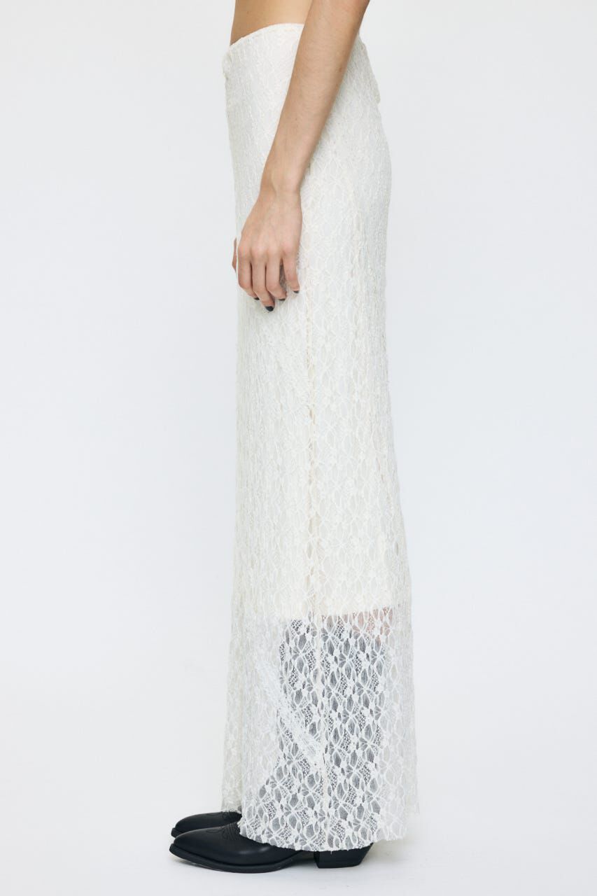MOUSSY「SHEER LACE LONG スカート」|スカート|