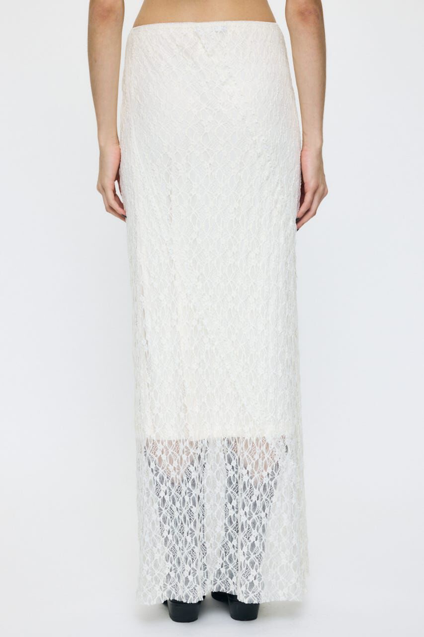 MOUSSY「SHEER LACE LONG スカート」|スカート|